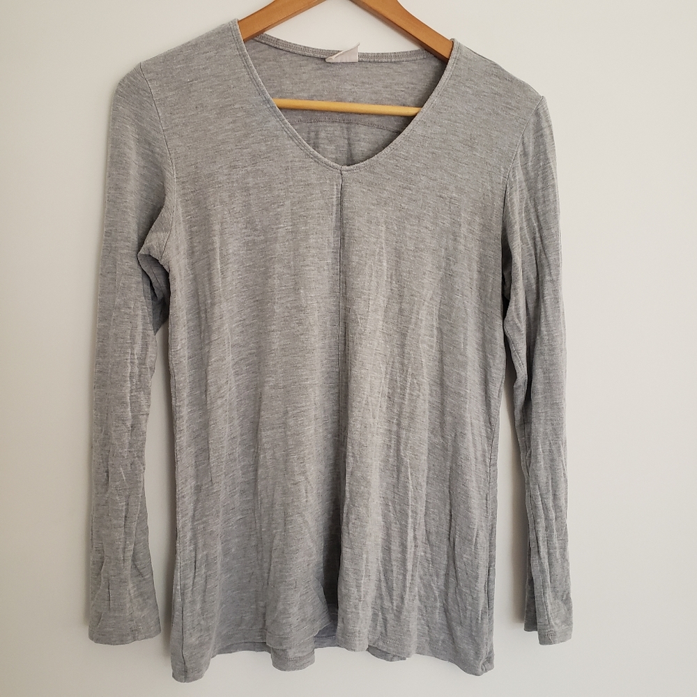 Encircled Longsleeve Top Grey Size Small